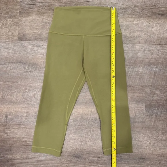 Lululemon Wunder Train High-Rise Crop 21” Bronze Green Leggings Size 2 - Picture 5 of 7